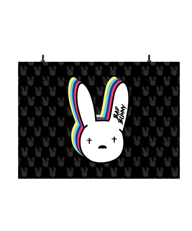Bad Bunny Banner Backdrop Party Supplies Bad Bunny Poster Etsy