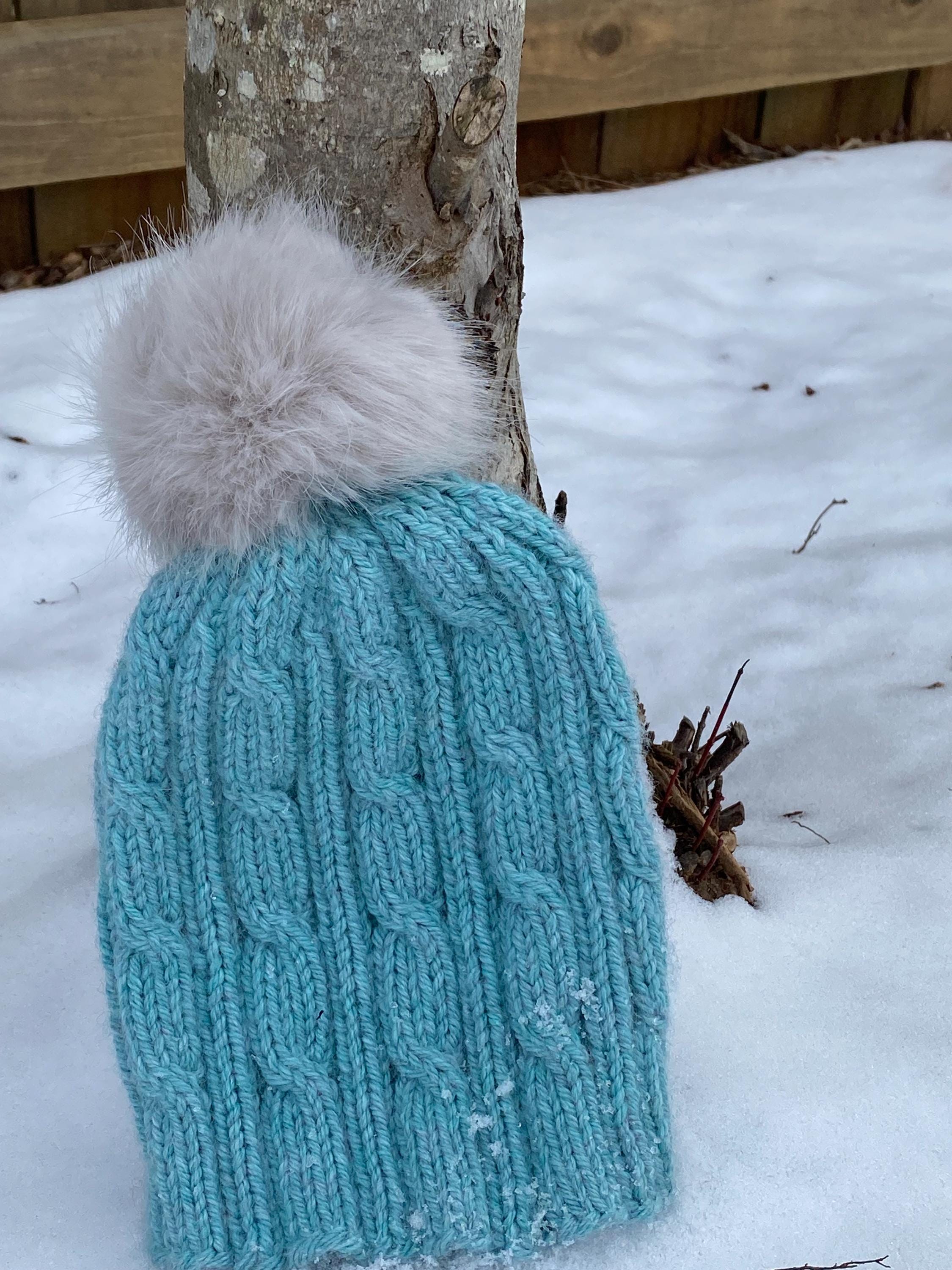 EASY Knitting Pattern for Chunky Beanie - Beginners Knit a Cable Ski ...
