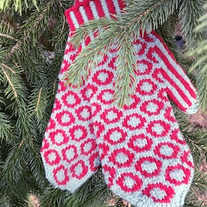 Adult Size Winter Mittens to Knit - Beer Barrel Polka Mittens Knitting Pattern (PDF)