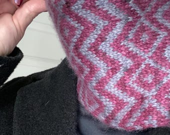 Hand Knit a Unisex Neck Warmer - Treasure Cowl Knitting Pattern (PDF)