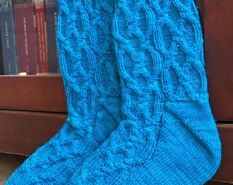 Cable Knit Boot Sock Pattern - Plot Twist Socks Knitting Pattern (PDF)