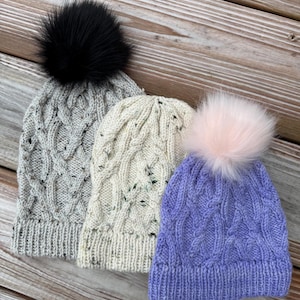 Cable Knit Beanie Pattern: The Plot Thickens Ski Hat (PDF)