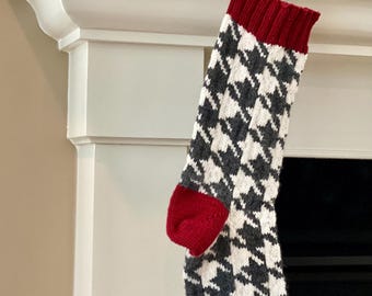 Handmade Christmas Stocking to knit - Xmas Cheer Stocking (PDF file)