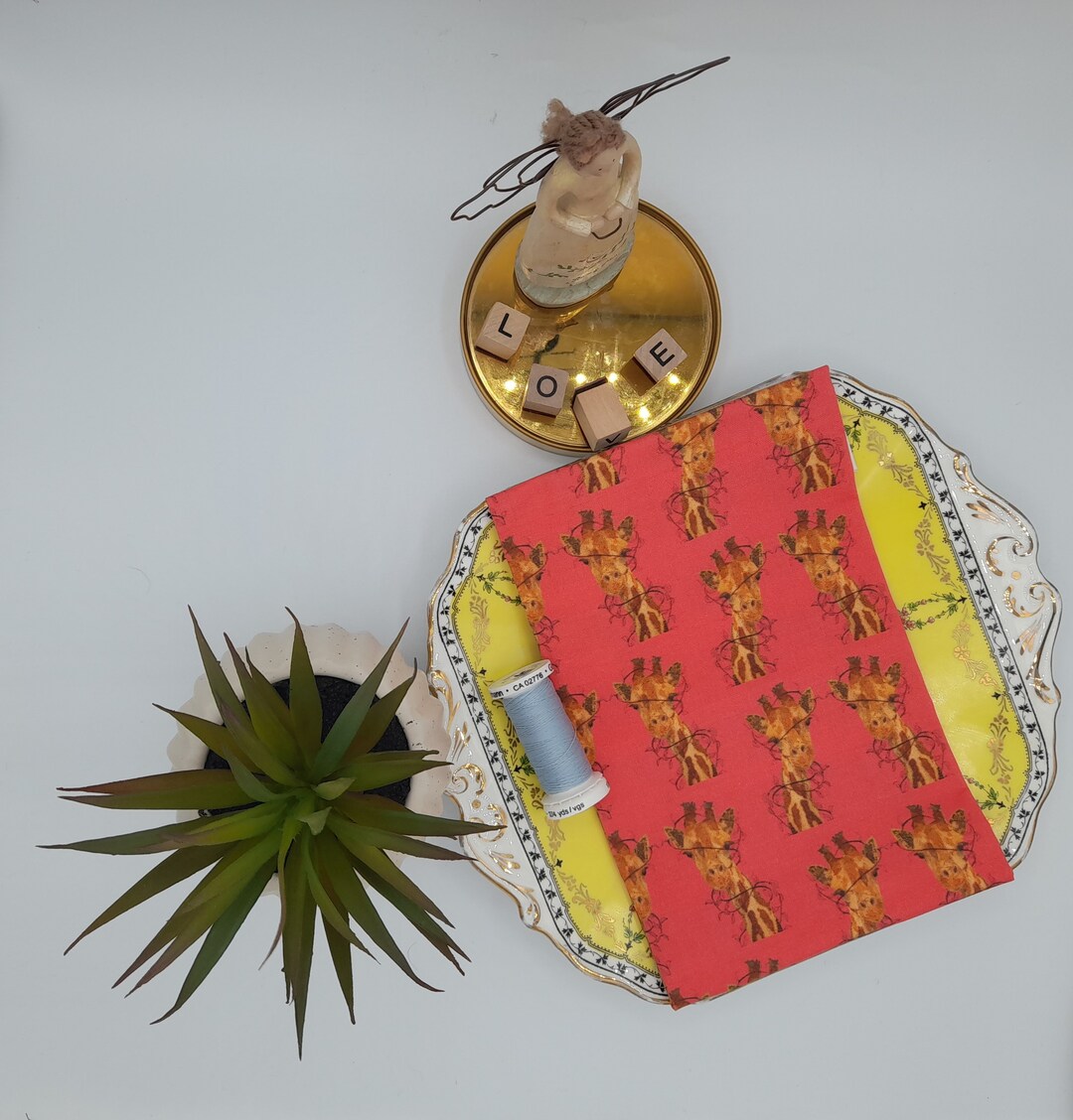 Giraffe Fabric, Quilting Cotton, Giraffe Fabric With Skin