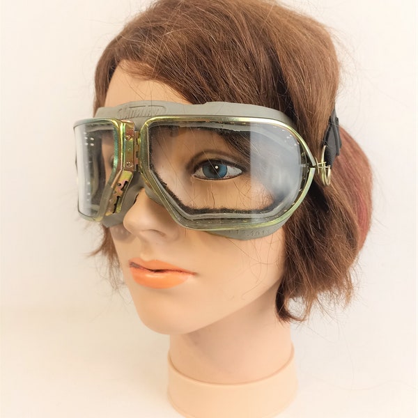 gogle okulary na motor  soviet Russian army motorcycle goggles vintage