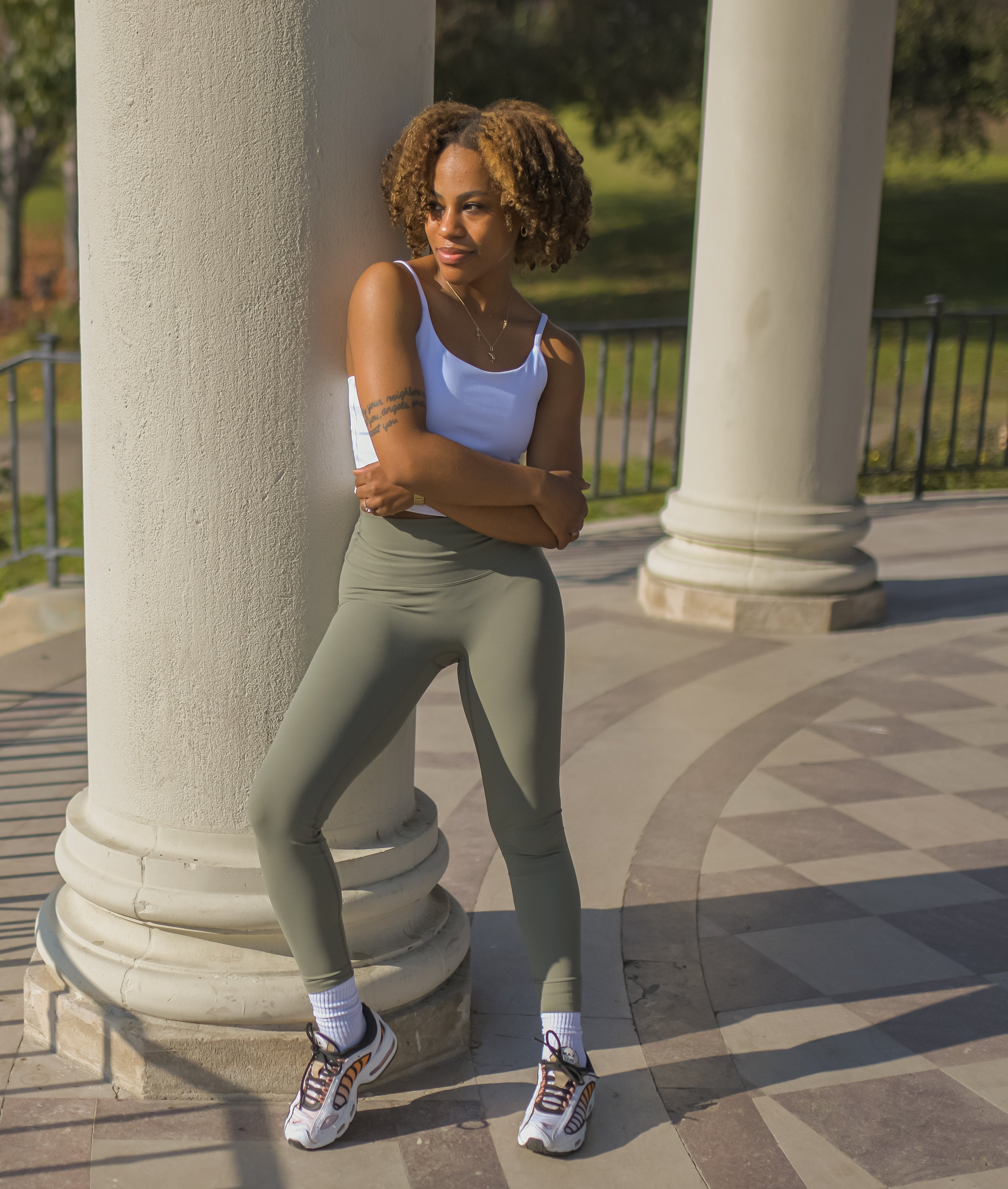 Buy (Petite Length) Women's 25 Inseam High Waisted Yoga Leggings Ankle Length  Workout Active Pants Online at desertcartINDIA
