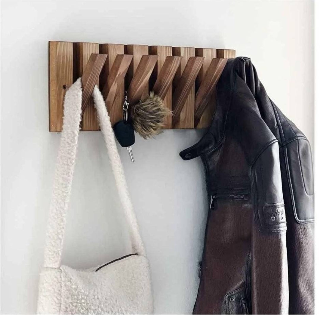 Wooden Wall Hanger Coat Rack Coat Hanger Wall Hook Piano photo