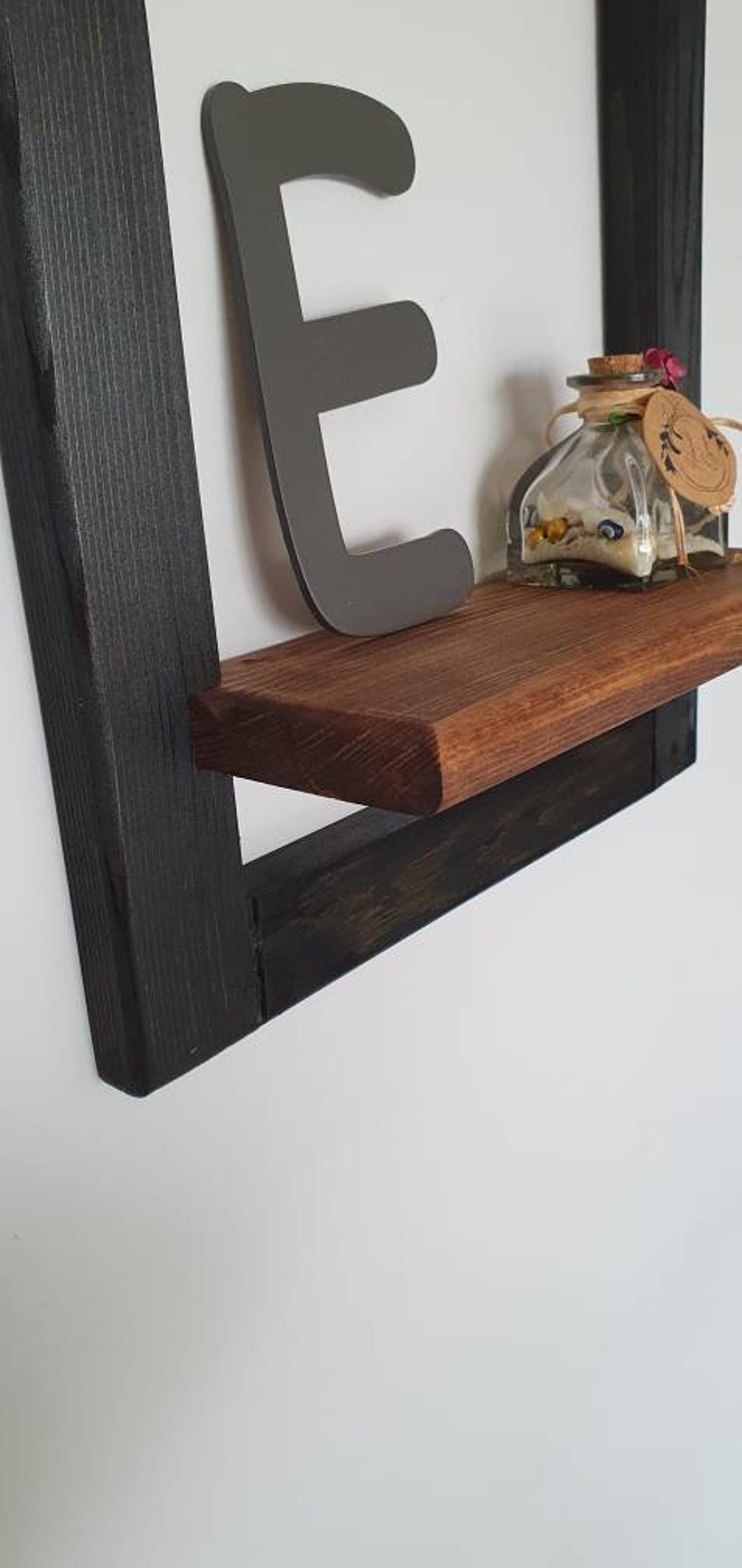 Wood Frame Set With 2 Shelves Wall Frame Holder Decorative Etsy