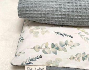 Kersenpitkussen 50 x 20 cm | Katoenen warmtekussen met hotelsluiting | Handgemaakt | Eucalyptus en munt | Cadeau-idee