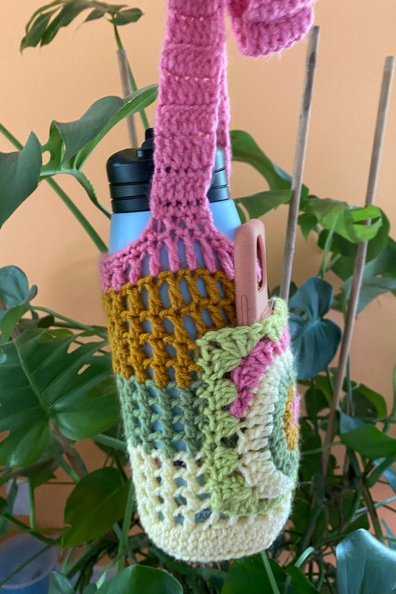 PDF PATTERN: Crochet Water Bottle Holder With Pocket - Etsy