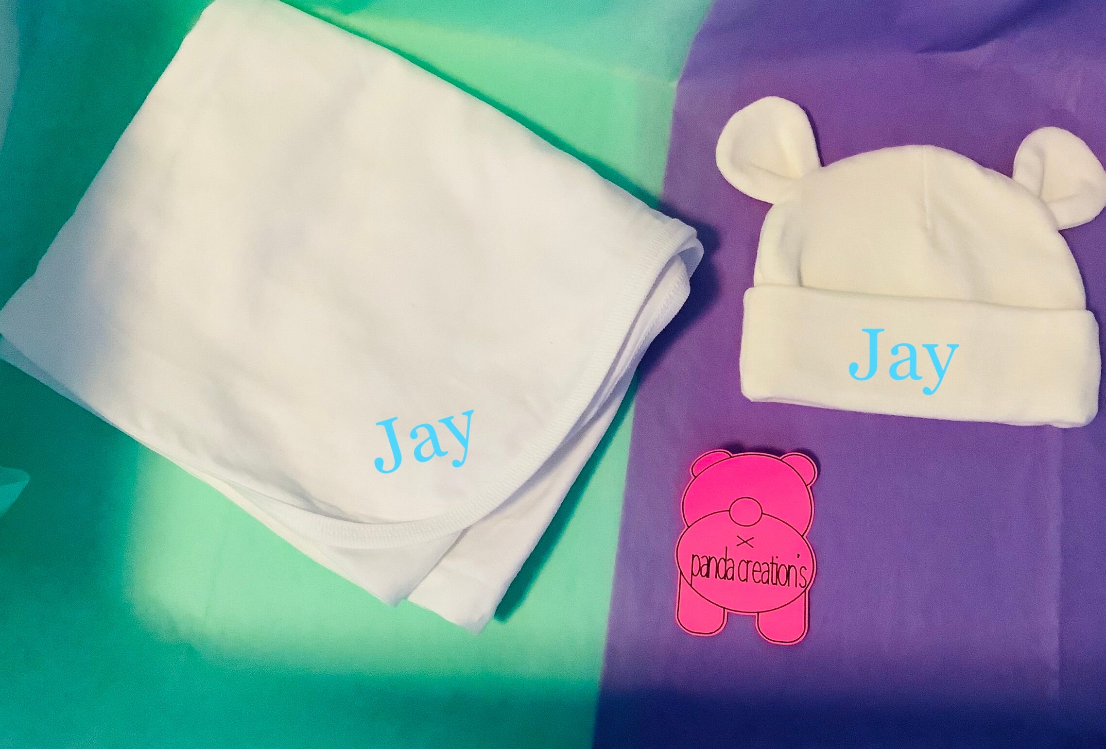 Baby Personalized Blanket and Hat Etsy