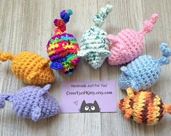 Catnip Mouse, Crochet Cat Toy, Handmade Kitten Gift, Cat Necessity