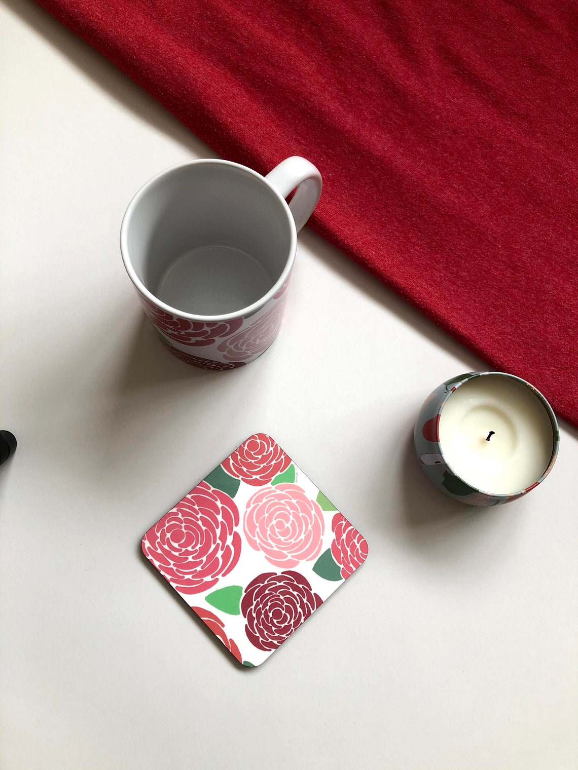 Flowers Coaster Etsy