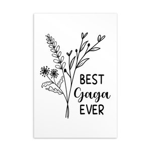 Gaga Postkarte, Beste Gaga Ever Karte, Gaga Muttertagskarte, Gaga Geburtstagskarte, Gaga Weihnachtspostkarte
