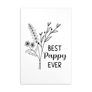 Pappy ansichtkaart, beste pappy ooit mok, pappy verjaardagskaart, pappy vaderdag kaart, kaart voor opa, papa kerst postkaart