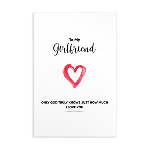To My Girlfriend Card, Valentines Day Gift for Girlfriend, Girlfriend Birthday, Girlfriend Christmas, Girlfriend Anniversary for Her