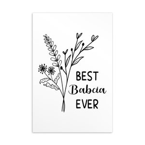 Babcia ansichtkaart, beste Babcia ooit mok, Poolse grootmoeder, moederdag kaart, verjaardagskaart, kaart voor Poolse oma, kerst postkaart