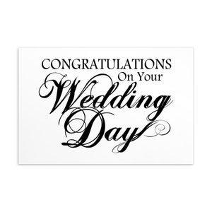 Carte postale du jour du mariage, carte de mariage, carte postale pour les mariés, carte postale de mariage, félicitations le jour du mariage
