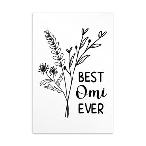 Omi-kaart, beste Omi ooit, Omi-ansichtkaart, Omi-verjaardagskaart, kaart voor Omi, Omi Kerstpostkaart