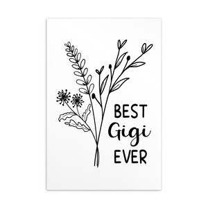 Melhor cartão Gigi de todos os tempos, cartão de aniversário Gigi, cartão de Natal Gigi, presente Gigi, cartão de avó, cartão de avó, cartão postal Gigi