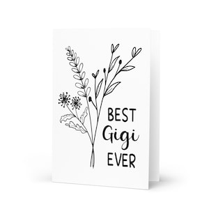 Cartão Gigi, melhor presente Gigi de todos os tempos, cartão Gigi, cartão de aniversário Gigi, cartão de dia das mães, cartão da vovó