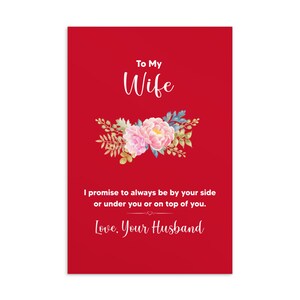 To My Wife Card, Anniversary Card for Her, Valentines Day Card, Wife Birthday, Wife Christmas, Funny Wife Card, Wife Gift, Cute Wife Card