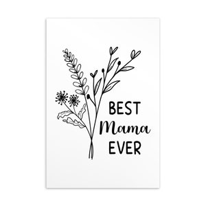 Carte postale maman, Meilleure carte Mama Ever, Nouvelle maman à être, carte de fête des mères, carte maman, carte d’anniversaire maman, cadeau de Noël maman