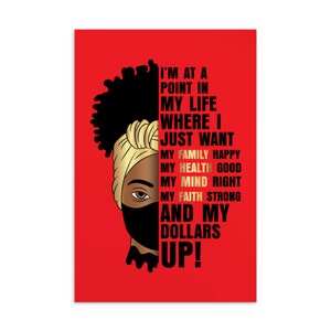 African American Postcard, Afrocentric Card, Black Entrepreneur, Black Women Card, Birthday Card, Black Girl Postcard
