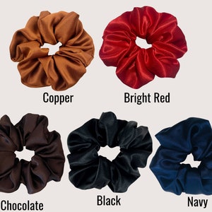 Set of Oversized Silky Satin Scrunchies, XL Scrunchies, Maxi Scrunchies image 4