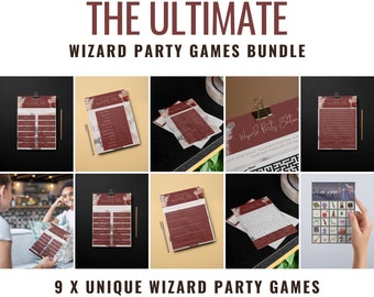 The Ultimate WIZARD PARTY GAMES Bundle | Kid's Wizard Activities | Wizard Games | Party Games | Academy of Magic Party Games