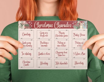 CHRISTMAS FAMILY CHARADES | Printable Christmas Games | Christmas Charades | Kids Christmas Games | Kids Games | Printable Games