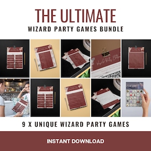 The Ultimate WIZARD PARTY GAMES Bundle | Kid&#39;s Wizard Activities | Wizard Games | Party Games | Academy of Magic Party Games