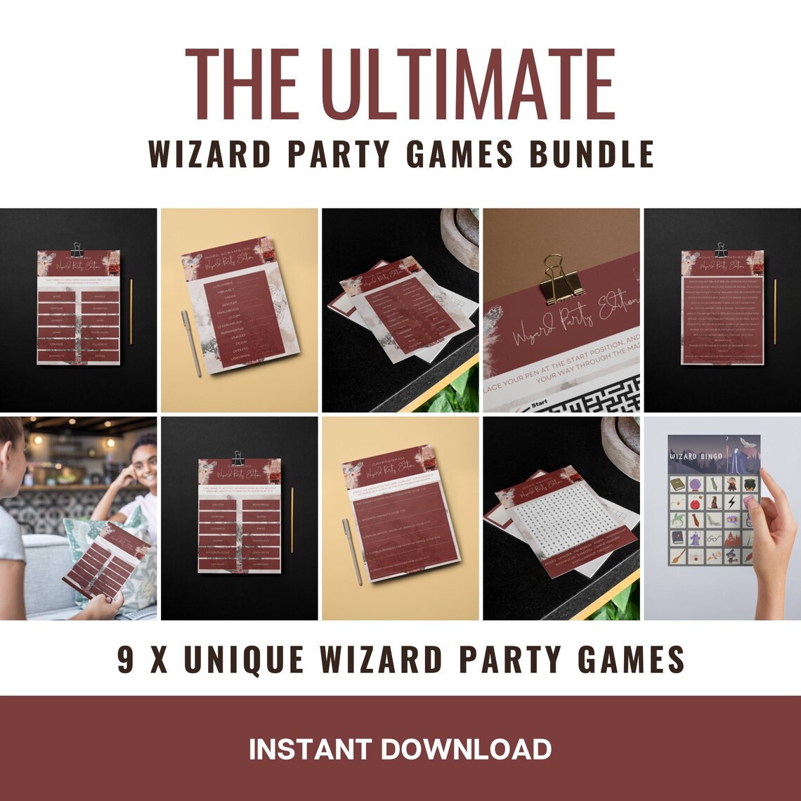 The Ultimate WIZARD PARTY GAMES Bundle Kid's Wizard Etsy UK