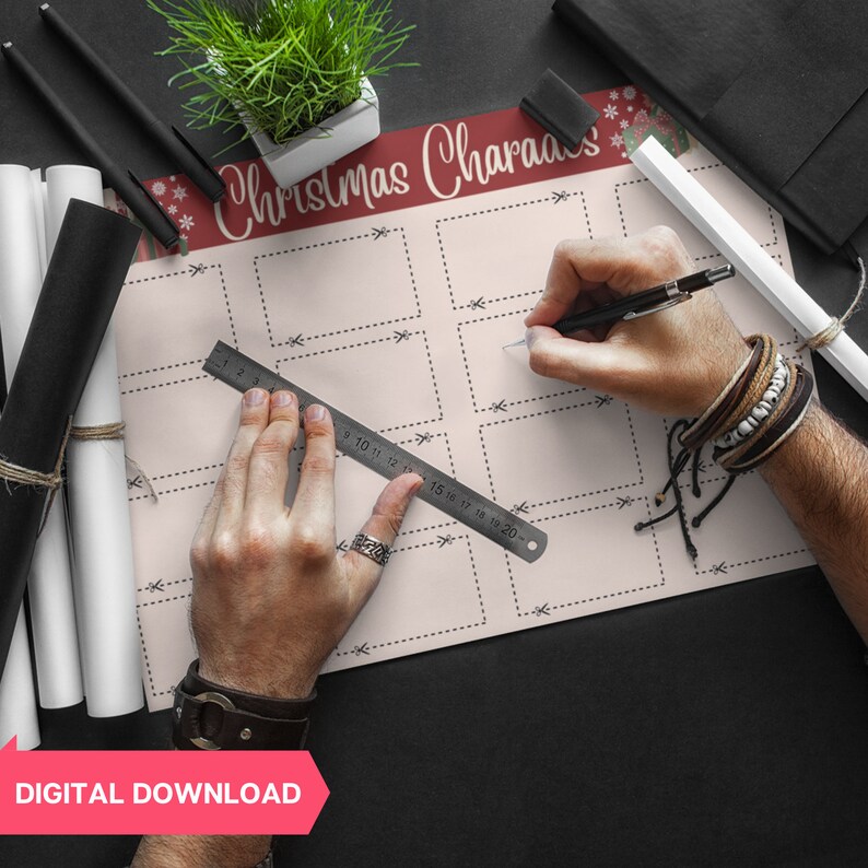 CHRISTMAS FAMILY CHARADES | Printable Christmas Games | Christmas Charades | Kids Christmas Games | Kids Games | Printable Games