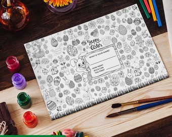 Easter Colouring Placemat | Kids Easter Party Games | Egg Hunt Games | Easter Kids Activity | Printable Easter Placemat | Easter Party Food