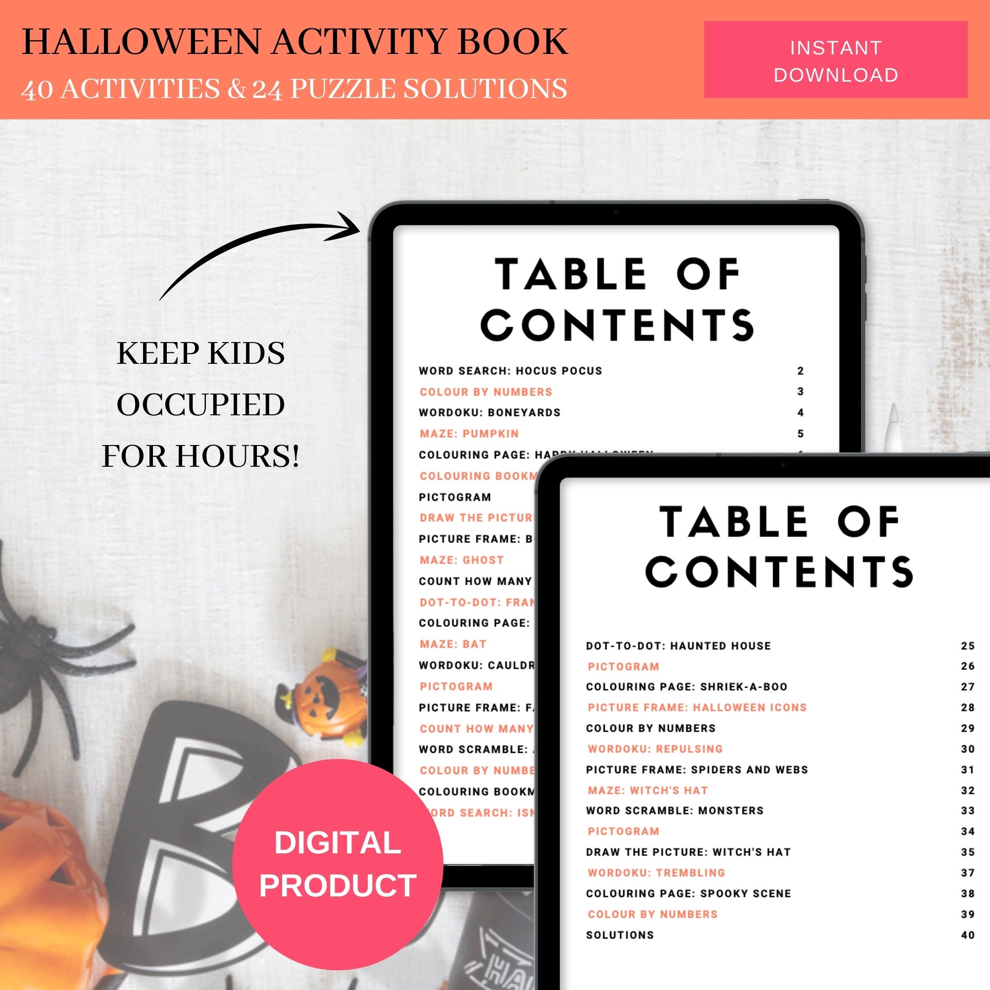 HALLOWEEN ACTIVITY BOOK | Kids Busy Book | Printable Kids Games ...