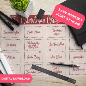 CHRISTMAS FAMILY CHARADES | Printable Christmas Games | Christmas Charades | Kids Christmas Games | Kids Games | Printable Games
