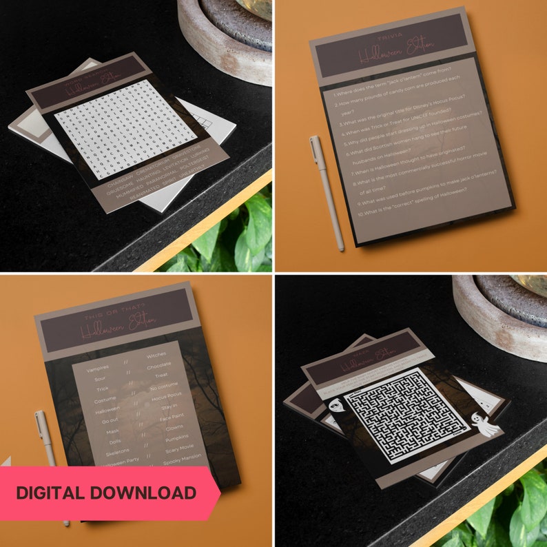 The Ultimate Halloween party games Bundle, Kids Halloween Activities, Halloween Games, Party Games, Adult Halloween Party Games, Halloween charades, Halloween trivia, Halloween kids games, Halloween adults game