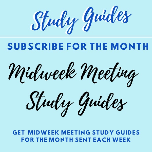 APRIL 2024 SUBSCRIPTION OCLAM Plus! Weekly Study Workbook -  Meetings, Personal Study, homeschool, Worksheets for kids, teens, adult