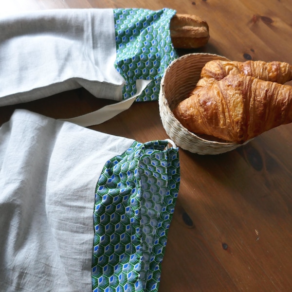 Sacs à baguettes, pain et viennoiseries en lin et coton