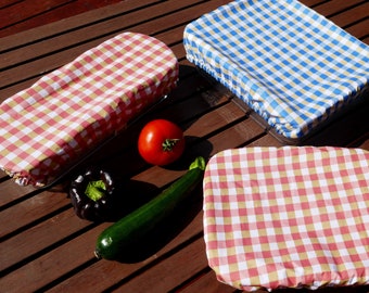 Food cover for rectangular dishes and cake tins / fabric cover / dish cover