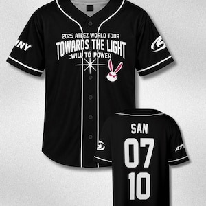 Ateez San Baseball Jersey - Etsy