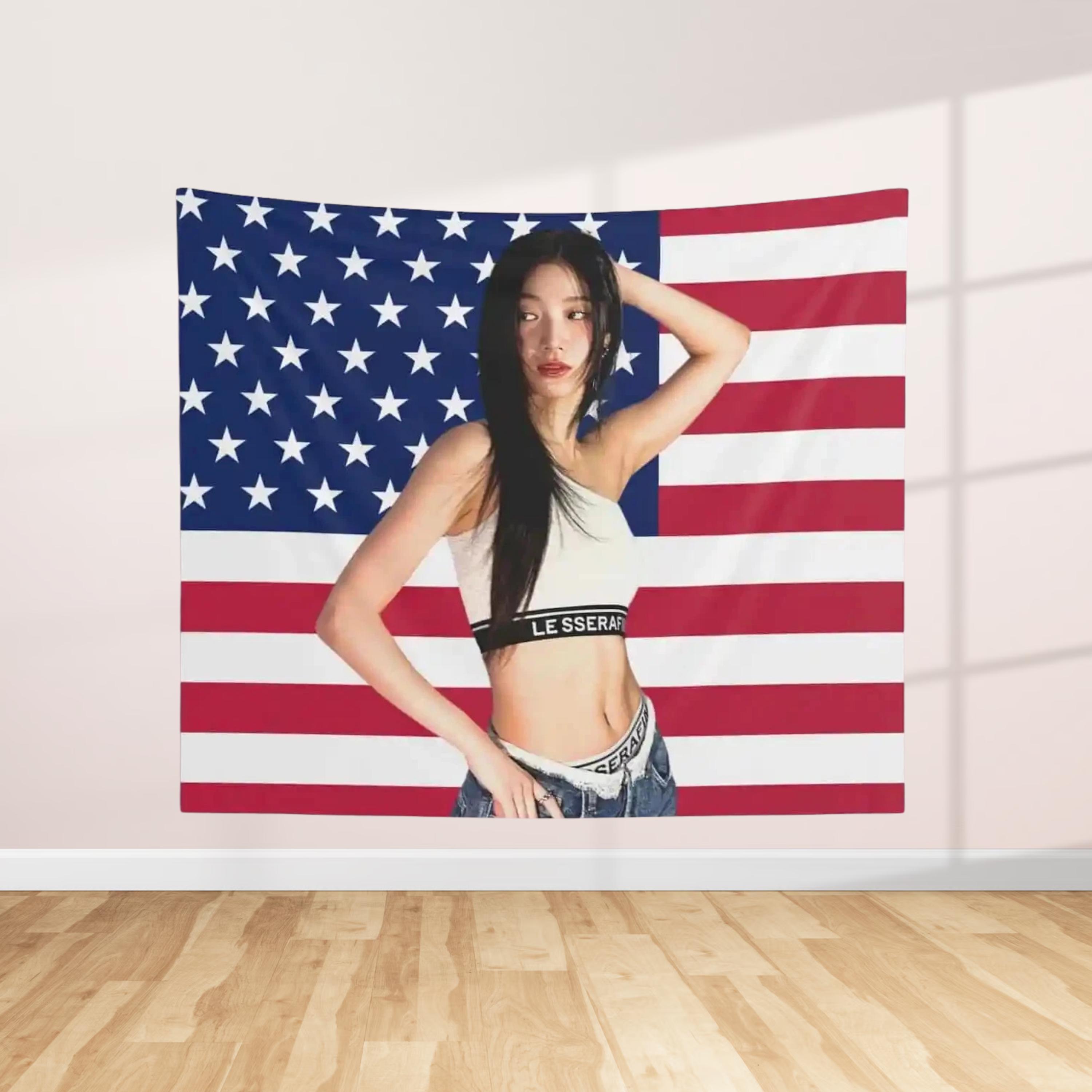 LE SSERAFIM SPAGHETTI カズハ Tシャツ 半袖 ルセラフィム LESSERAFIM EAT IT UP Tシャツ カズハ Le Sserafim 'Eat