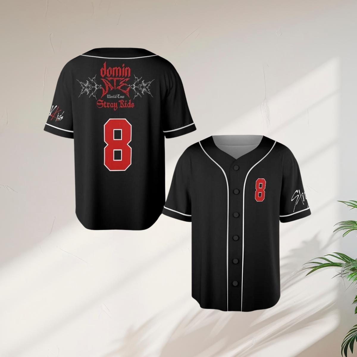 Stay Merch STRAY KIDS 'dominate' World Tour 2025 Women Baseball Jersey Stay Merch ...