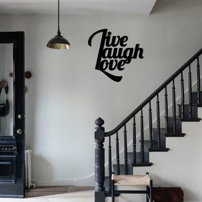 Live Laugh Love Metal Signs Metal Wall Art Word Wall Art Etsy