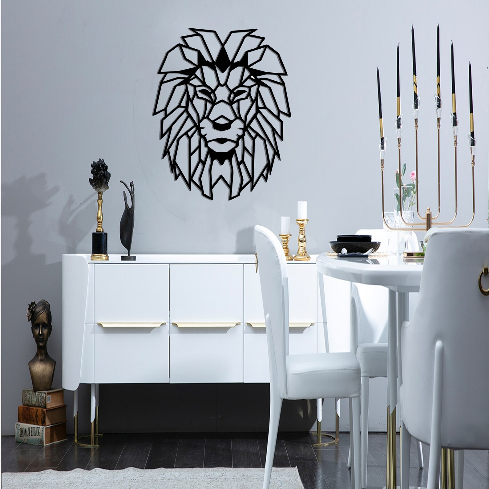 Lion Head Metal Wall Art Metal Wall Sign Metal Wall Etsy