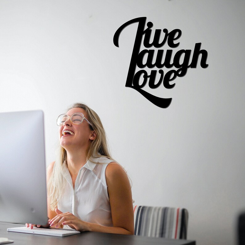 Live Laugh Love Metal Signs Metal Wall Art Word Wall Art Etsy