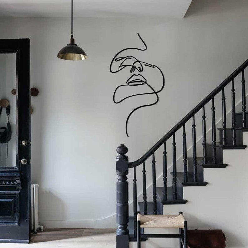 Line Wall Art Abstract Wall Art One Line Art Interior Etsy