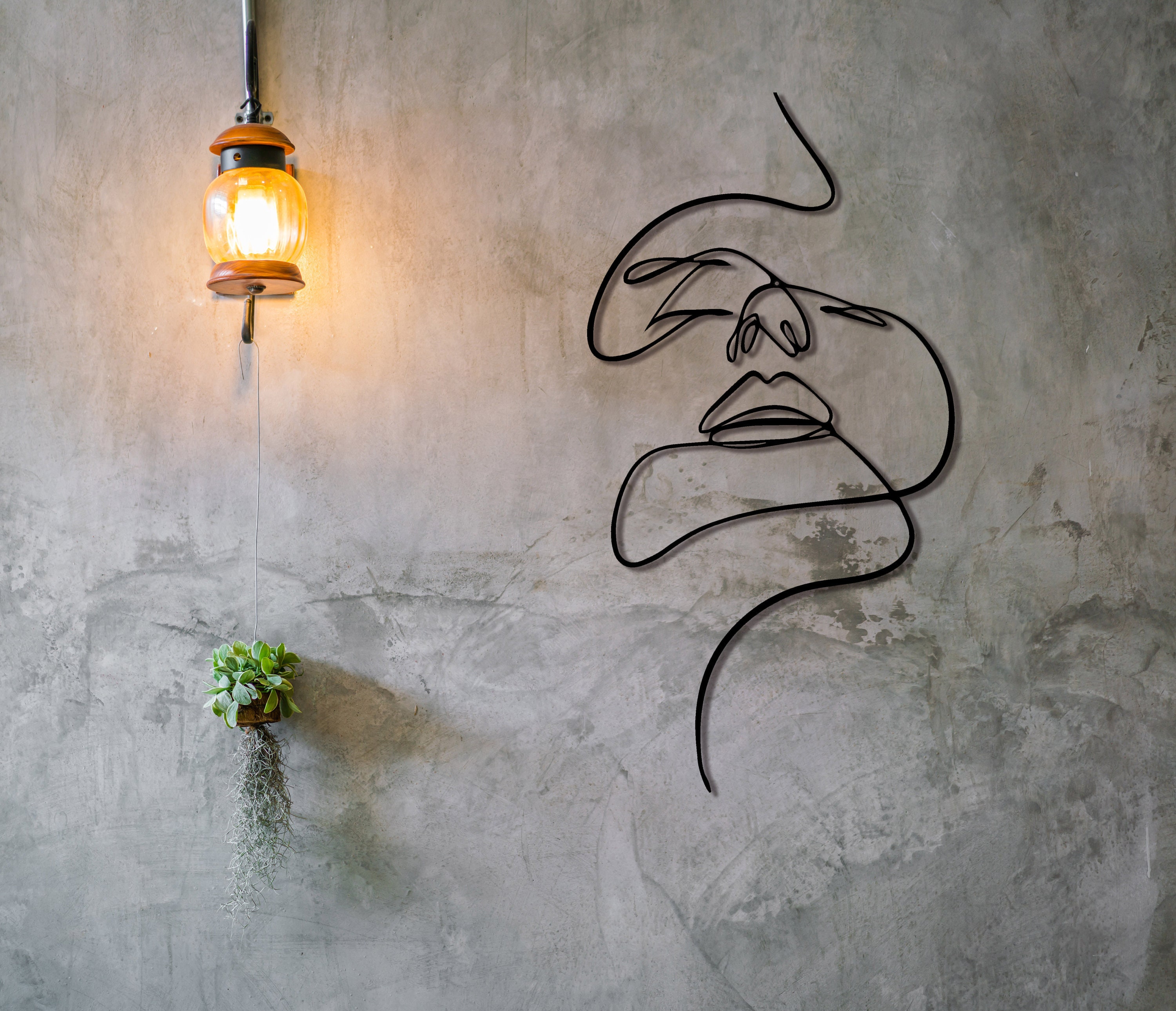 Line Wall Art Abstract Wall Art One Line Art Interior Etsy