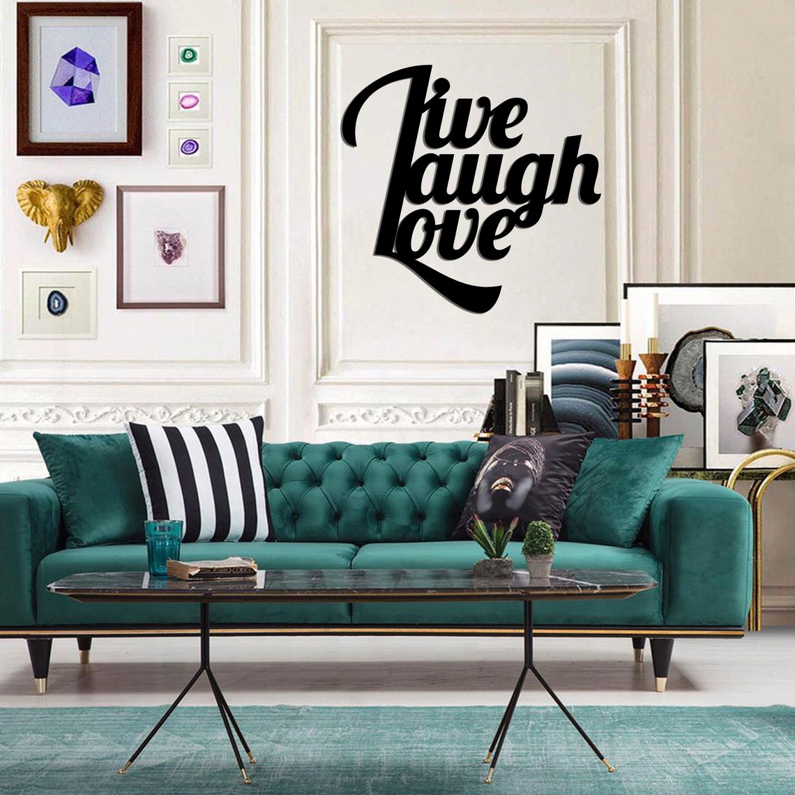 Live Laugh Love Metal Signs Metal Wall Art Word Wall Art Etsy